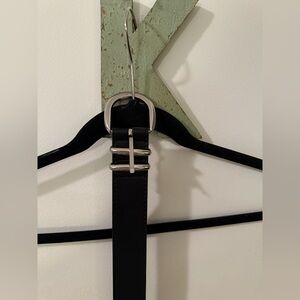 Mango Black Belt with Silver Buckle
